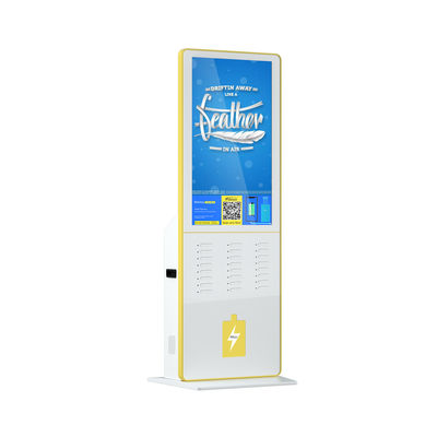 24 Yuvalı Reklam Telefonu Şarj Kiosk 5000mah, 1200:1 Ekranlı
