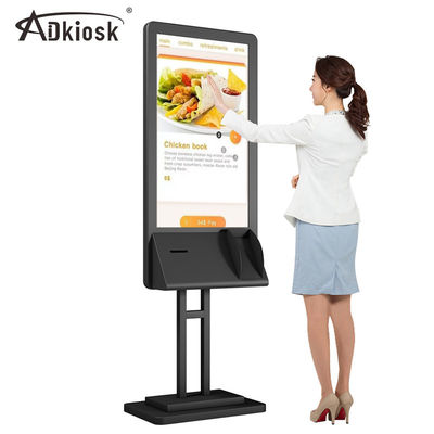 Ödeme için Özel Logo Self Servis Kiosk 43 inç Soğuk haddelenmiş çelik