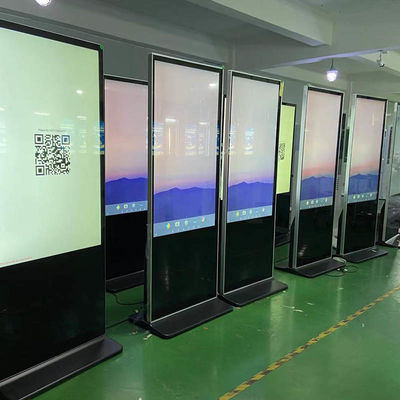 55 İnç İnteraktif Dokunmatik Ekran Kiosk Zemin Standı Kapasitif Çoklu Dokunmatik Kiosk