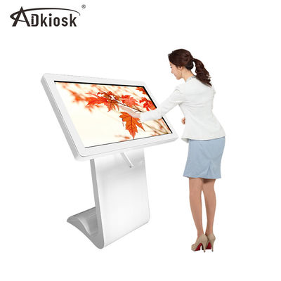 Beyaz Etkileşimli Dokunmatik Ekran Kiosk 49 inç 180W Zemin Standı LED Ekran Android OS