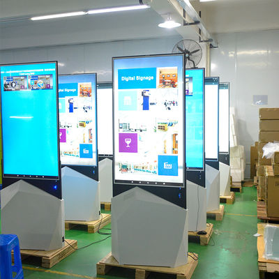 Çift Taraflı 55 inç OLED dijital tabela zemin standı Ayaklı Dijital Tabela