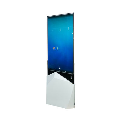 43 inç 55 inç yüksek çözünürlüklü LCD şeffaf ince çift taraflı ayaklı dijital tabela