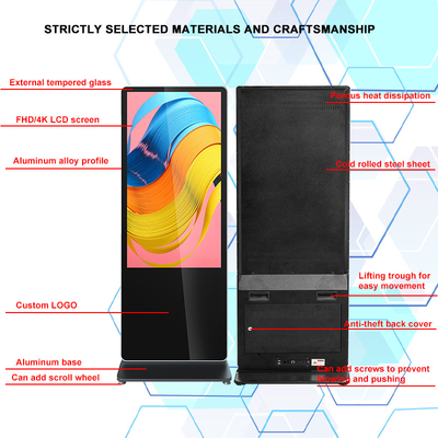 1080P LCD Zemin Standı Kiosk IPS Ekran H81 Anakart Etkileşimli LCD Kiosk
