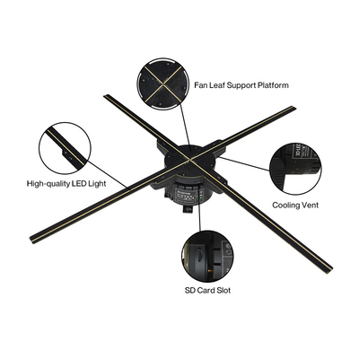 85cm 3D Hologram Fan Ekran Reklam Oyuncu LED Projektör 3D Hayranları