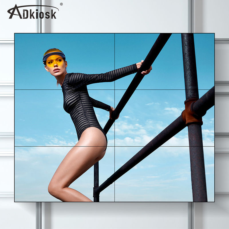 İç Mekan 240V LCD Video Duvar Ekranı 1.8mm Çerçeveli 55 İnç FHD Çözünürlük