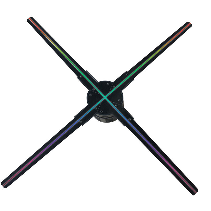 70cm 16GB SD Kart TF Kart 3D Hologram Fan Ekran LED Reklam Projektörü Dijital Fan