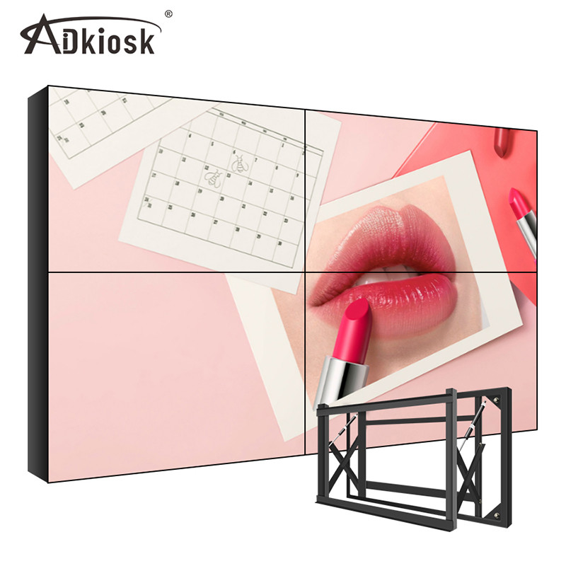 DVI VGA LCD Ekleme Ekranı 500cd/M2 1080P 4k 65 İnç 2x3 İç Mekan
